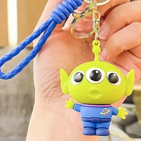 Alien Keychain Toy - Green and Blue - Picture 1 of 2
